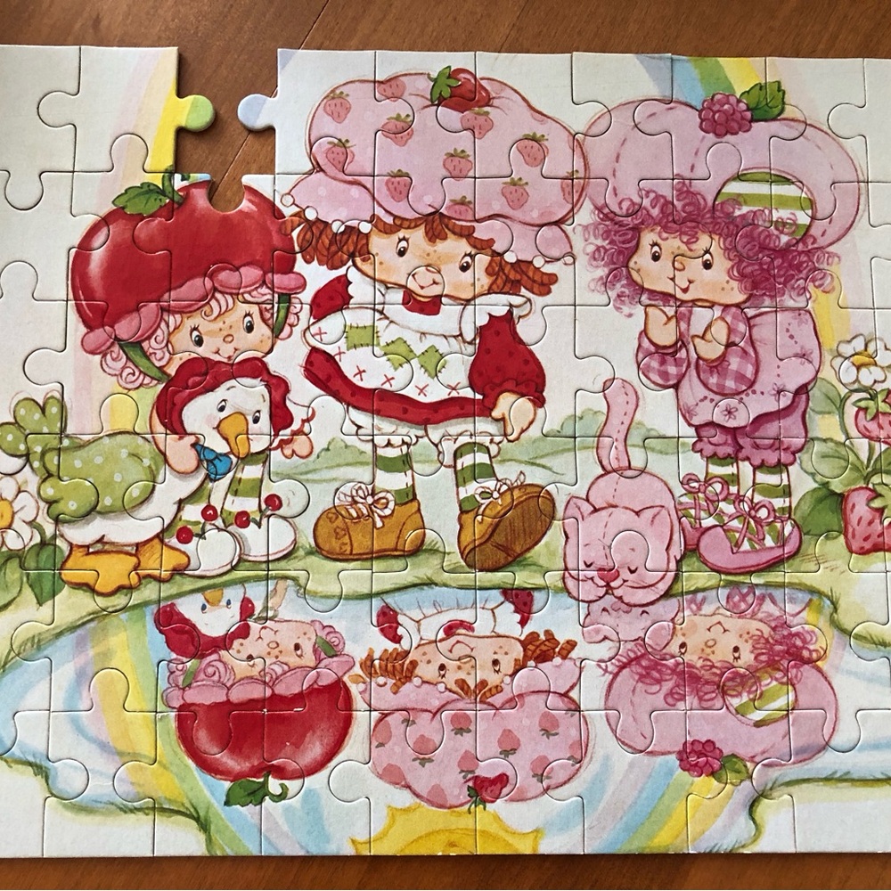Vintage STRAWBERRY SHORTCAKE LOT 🍓Strawberry Shortcake & friends dolls + puzzle - Picture 16 of 16